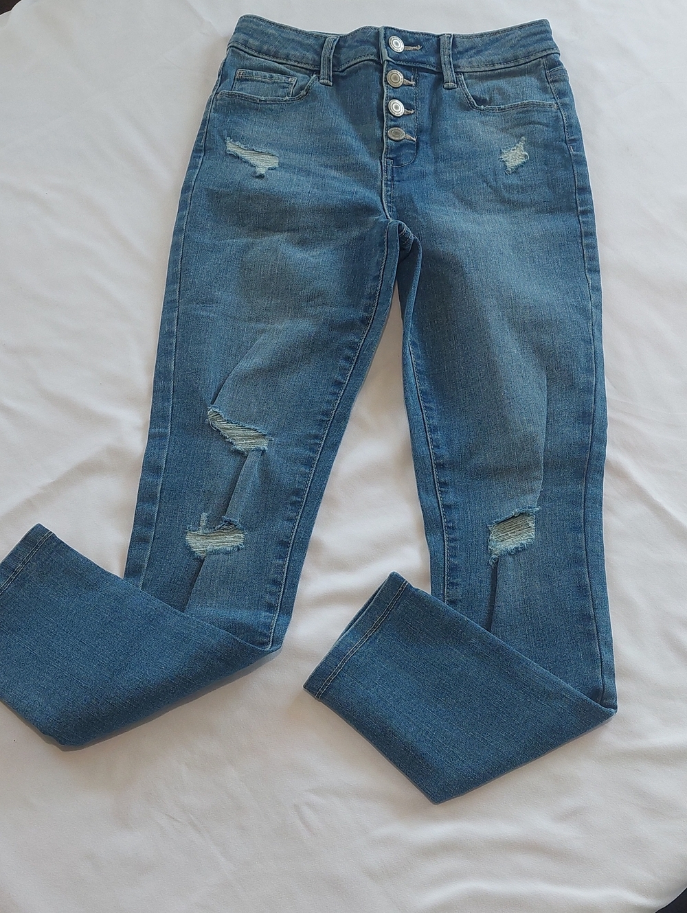 SO Girls  Distressed Blue  Jeans.size 10